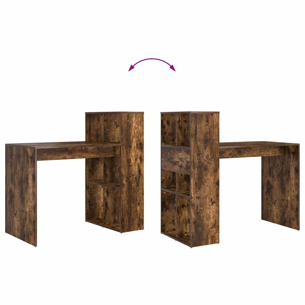 Desk Smoked Oak Engineered Wood 108 x 55 x 103.5 cm