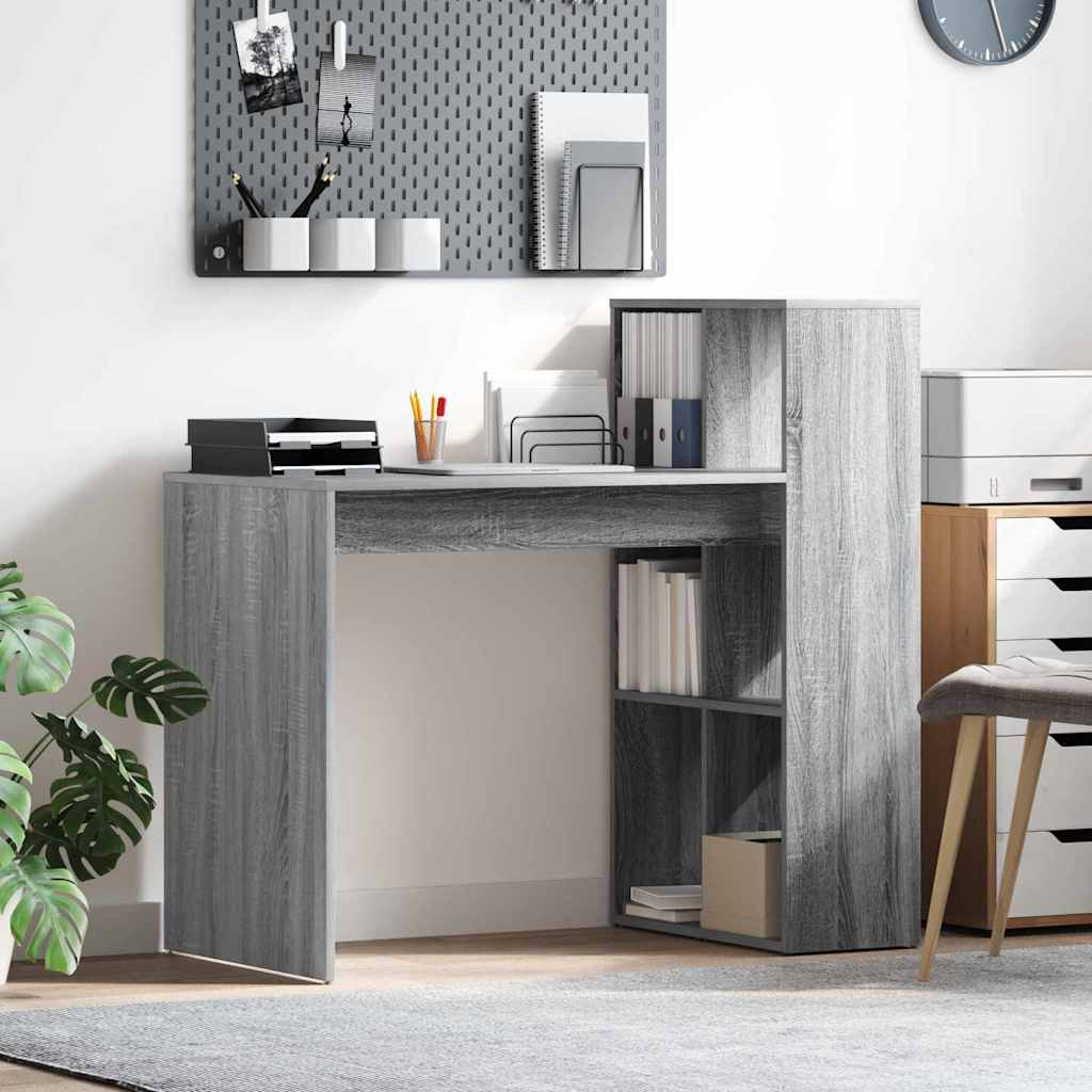 Desk Grey Sonoma Engineered Wood 108 x 55 x 103.5 cm