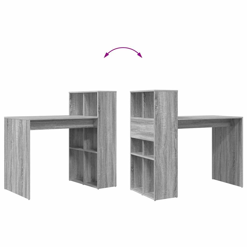 Desk Grey Sonoma Engineered Wood 108 x 55 x 103.5 cm