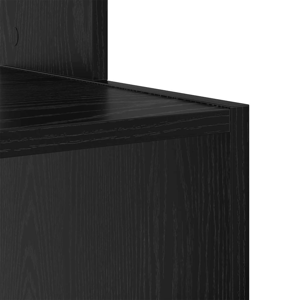 vidaXL Desk with Shelf Black Oak 106 x 40 x 88.5 cm Engineered Wood
