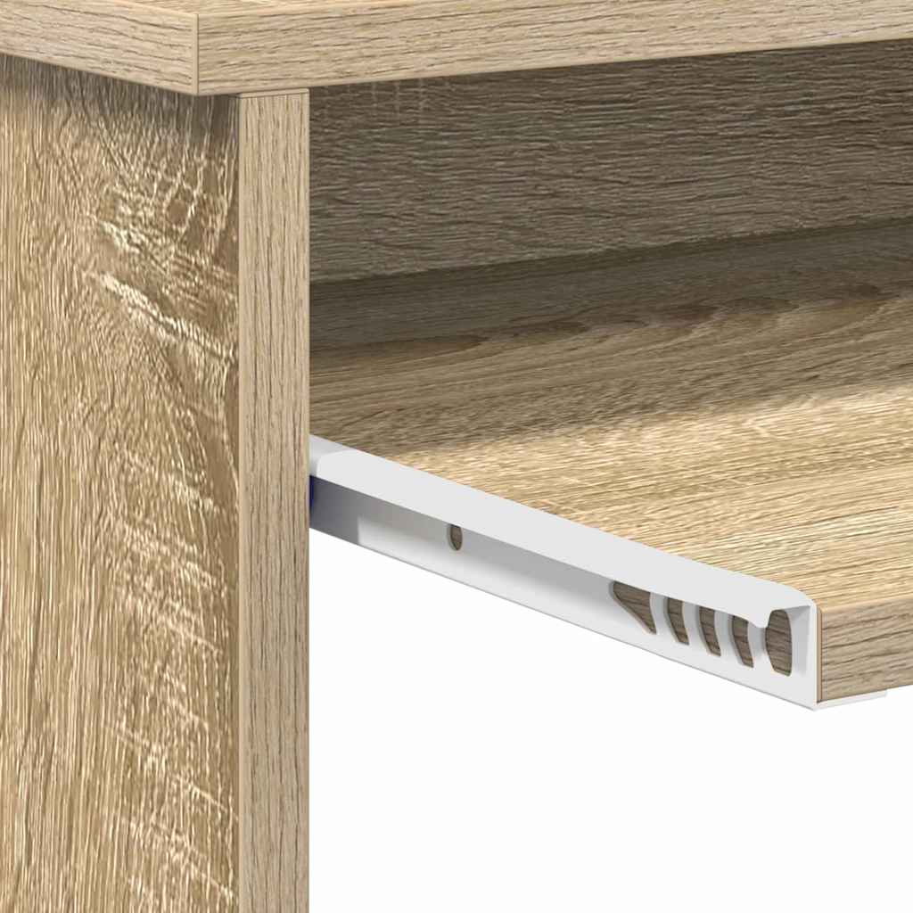 vidaXL Desk with Shelf Sonoma oak 106 x 40 x 88.5 cm Engineered Wood