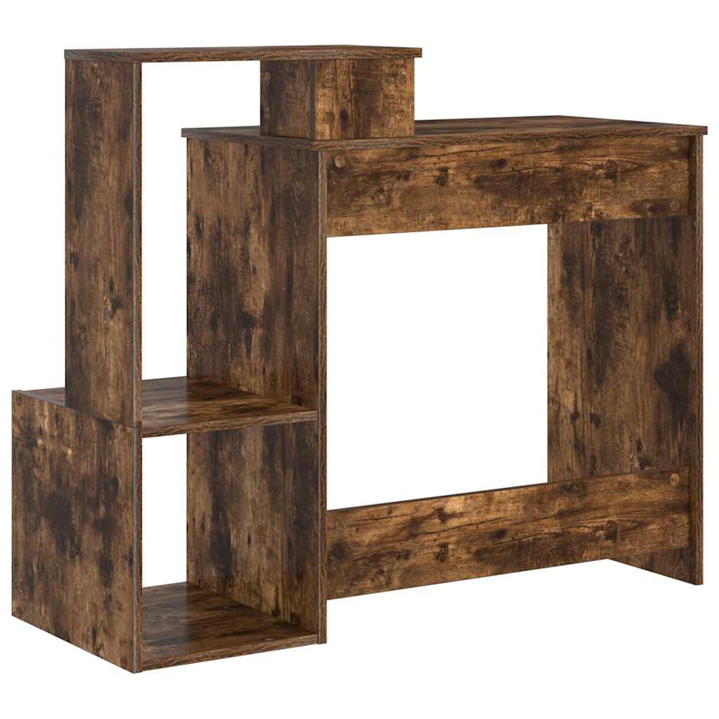 Desk with Drawer Smoked Oak 106 x 41 x 88.5 cm Engineered Wood