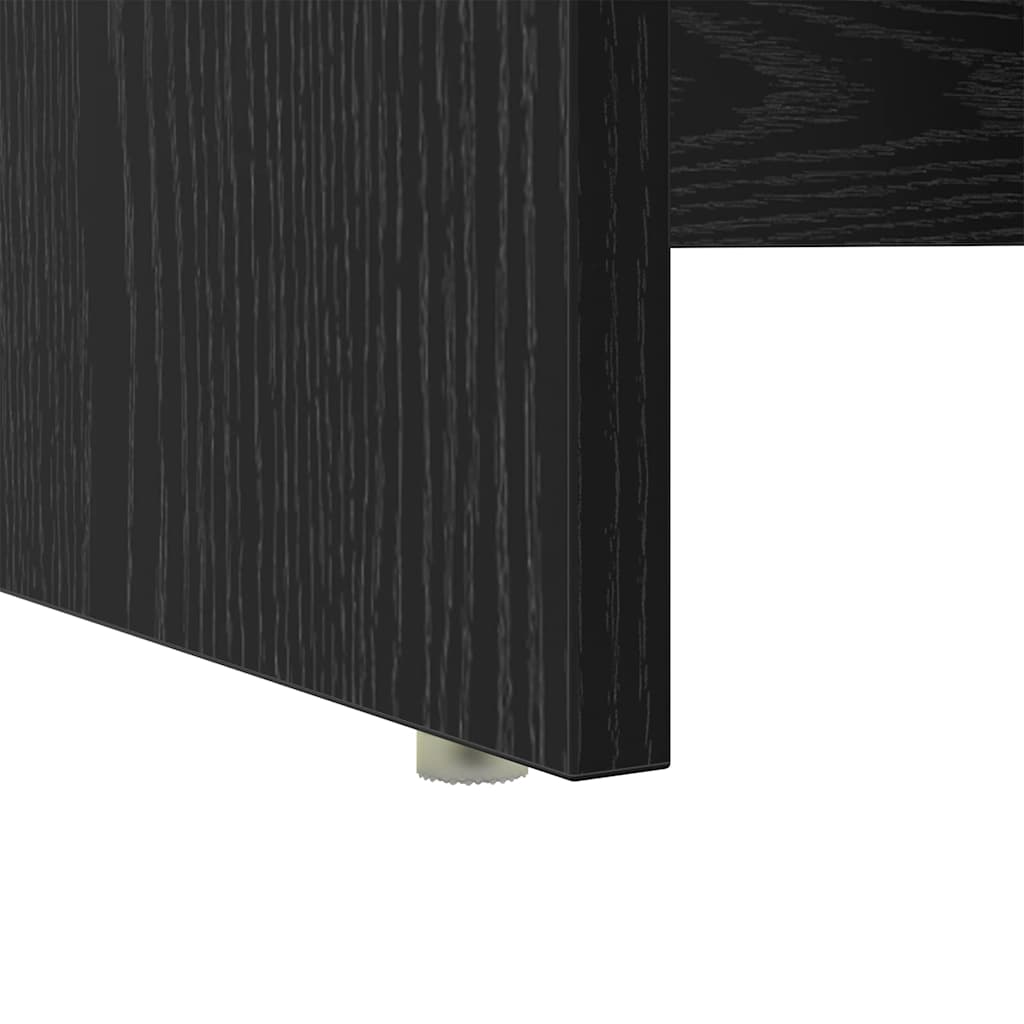 vidaXL Desk with Storage with Shelf Black Oak 120.5 x 44 x 88.5 cm
