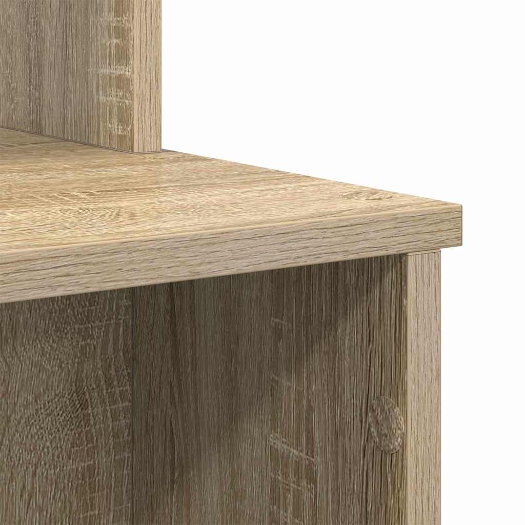 Desk with Shelf Sonoma Oak 120.5 x 44 x 88.5 cm Engineered Wood