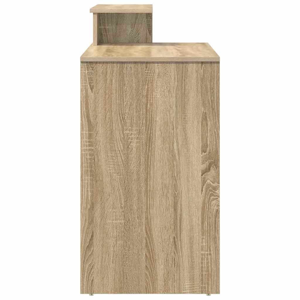 Desk with Shelf Sonoma Oak 120.5 x 44 x 88.5 cm Engineered Wood
