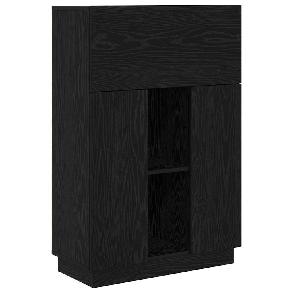 Desk Black Oak Engineered Wood 71.5 x 31.5 x 106.5 cm