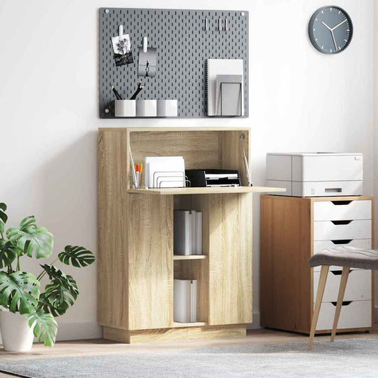 Desk Sonoma Oak Engineered Wood 71.5 x 31.5 x 106.5 cm