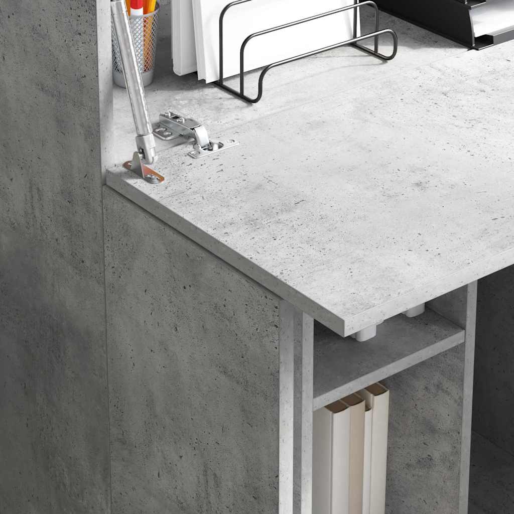 Desk Concrete Grey Engineered Wood 71.5 x 31.5 x 106.5 cm