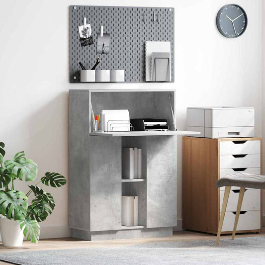 Desk Concrete Grey Engineered Wood 71.5 x 31.5 x 106.5 cm