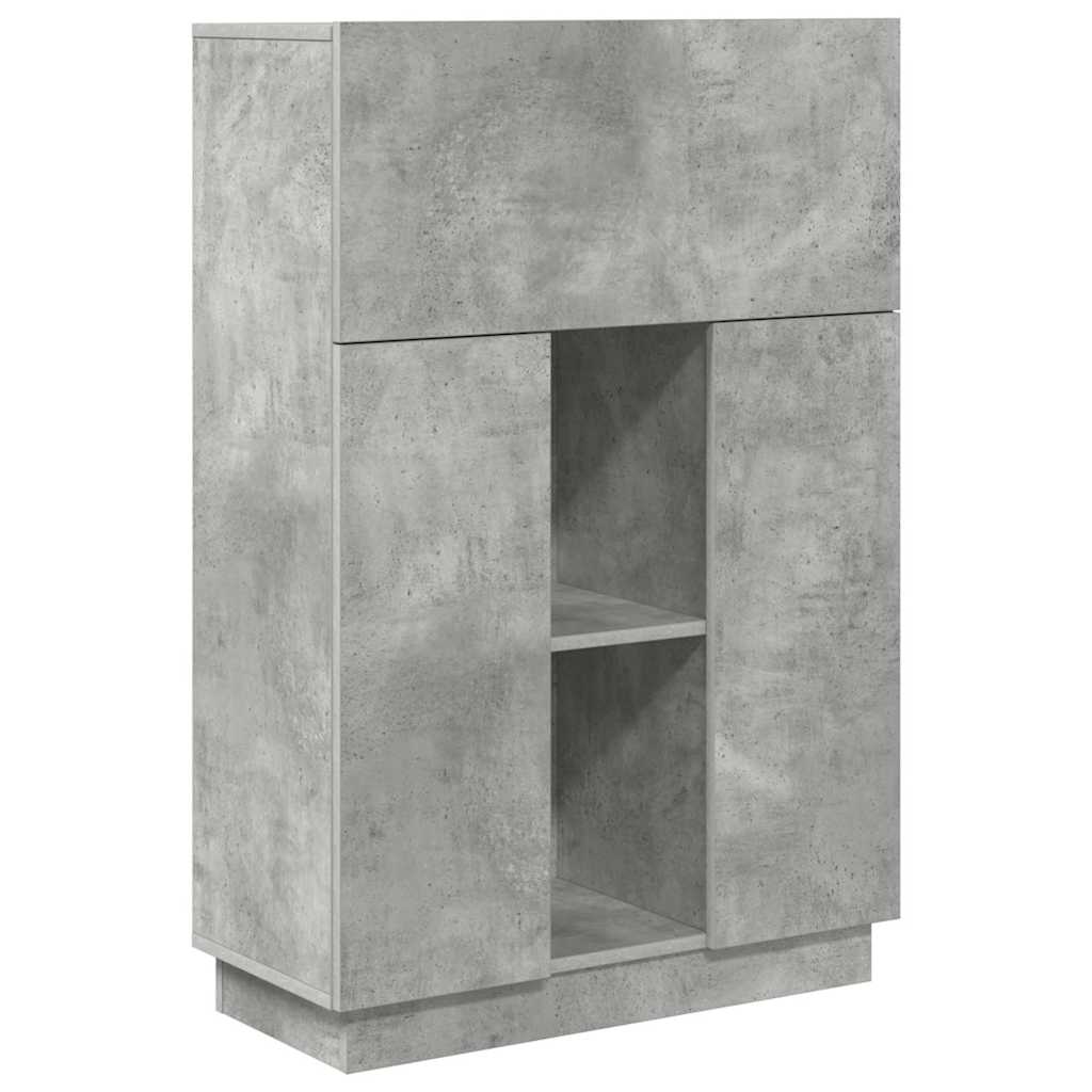 Desk Concrete Grey Engineered Wood 71.5 x 31.5 x 106.5 cm