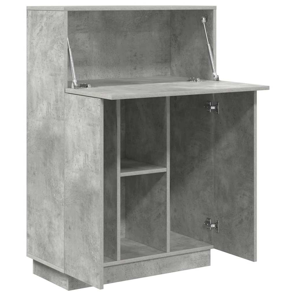 Desk Concrete Grey Engineered Wood 71.5 x 31.5 x 106.5 cm