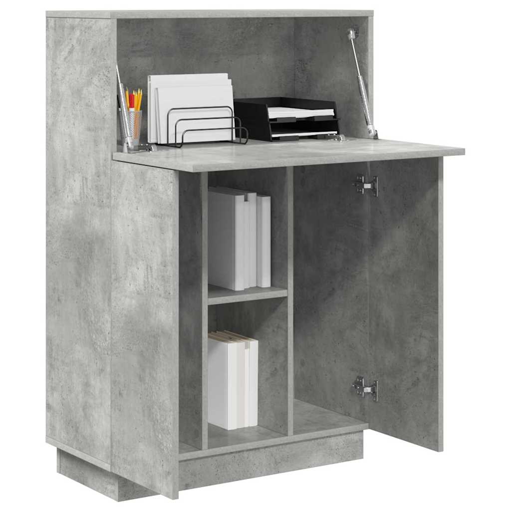 Desk Concrete Grey Engineered Wood 71.5 x 31.5 x 106.5 cm
