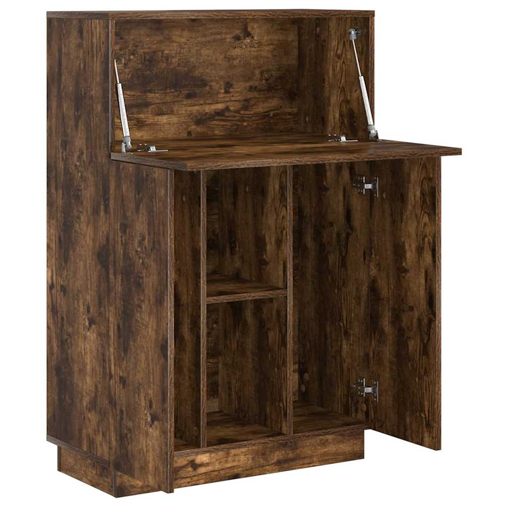 Desk Smoked Oak Engineered Wood 71.5 x 31.5 x 106.5 cm
