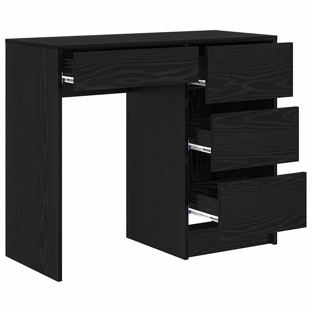 Desk Black Oak Engineered Wood 90 x 37.5 x 75 cm