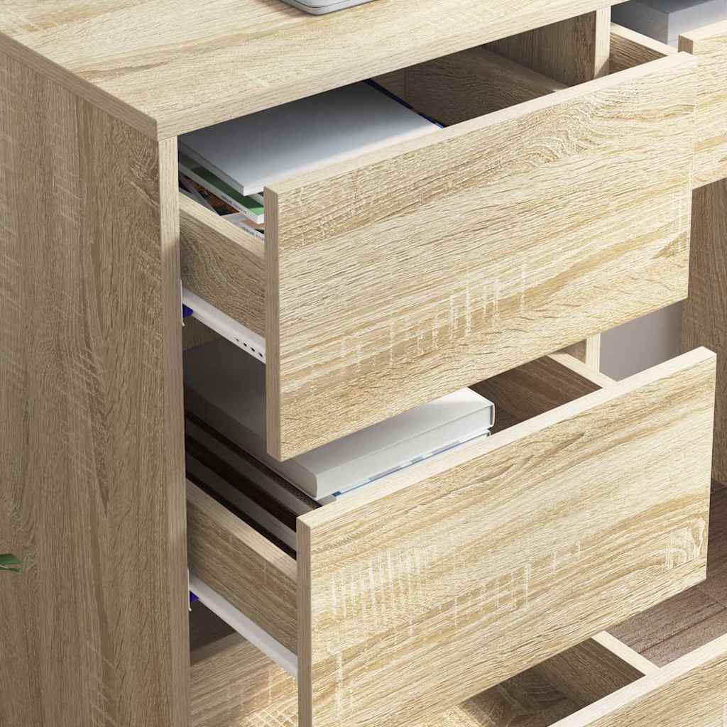 Desk Sonoma Oak Engineered Wood 90 x 37.5 x 75 cm