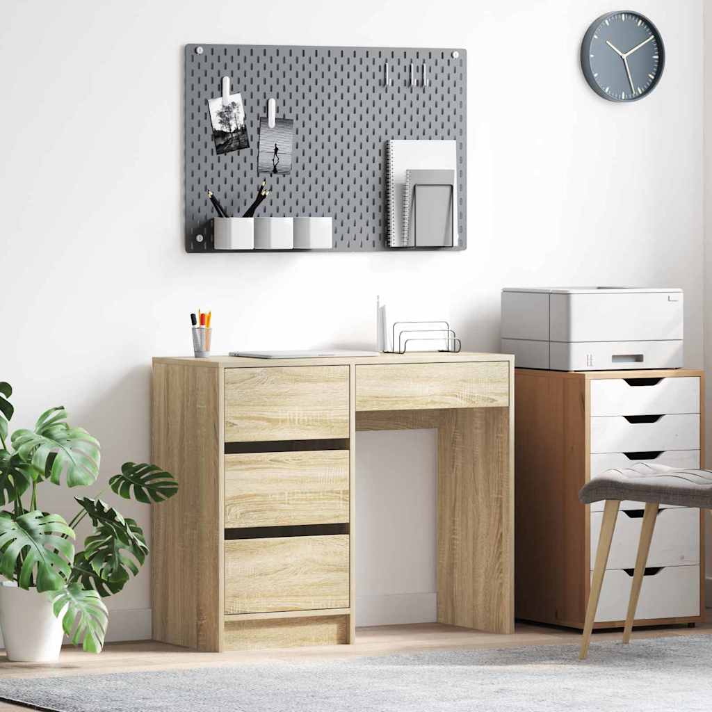 Desk Sonoma Oak Engineered Wood 90 x 37.5 x 75 cm