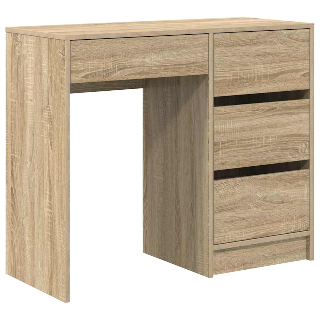 Desk Sonoma Oak Engineered Wood 90 x 37.5 x 75 cm