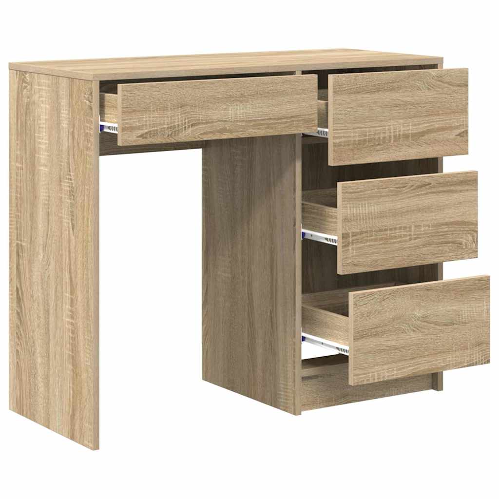 Desk Sonoma Oak Engineered Wood 90 x 37.5 x 75 cm