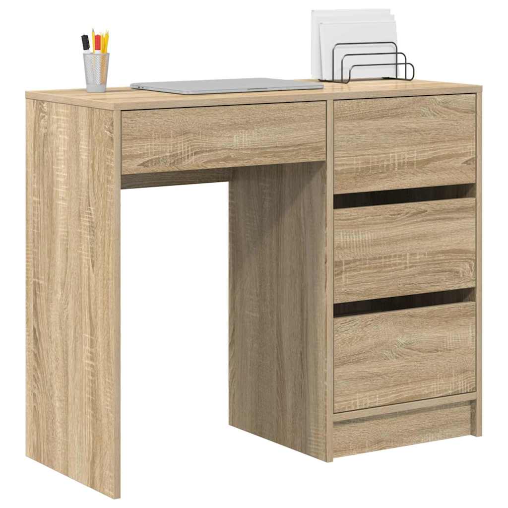 Desk Sonoma Oak Engineered Wood 90 x 37.5 x 75 cm