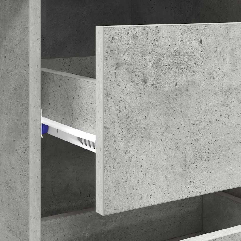 Desk Concrete Grey Engineered Wood 90 x 37.5 x 75 cm