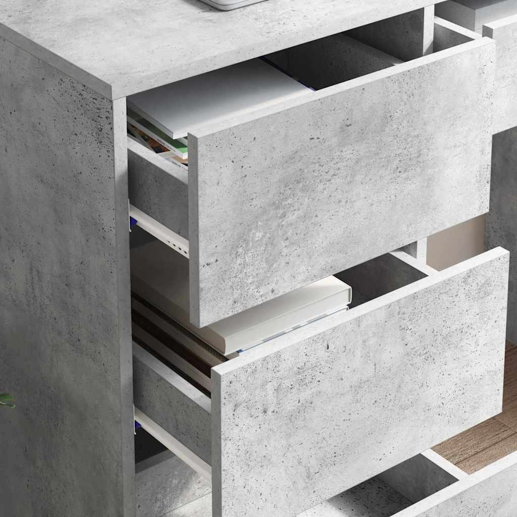 Desk Concrete Grey Engineered Wood 90 x 37.5 x 75 cm