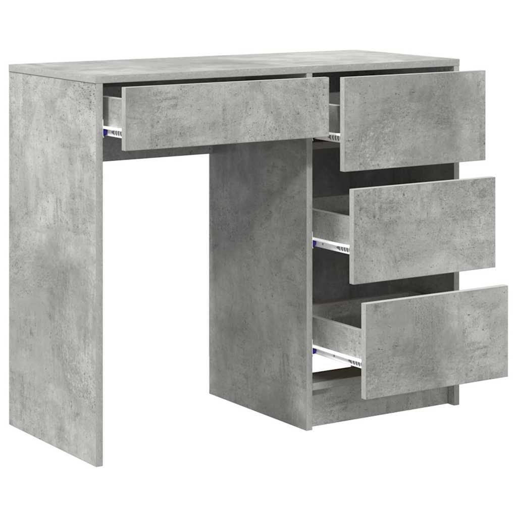 Desk Concrete Grey Engineered Wood 90 x 37.5 x 75 cm