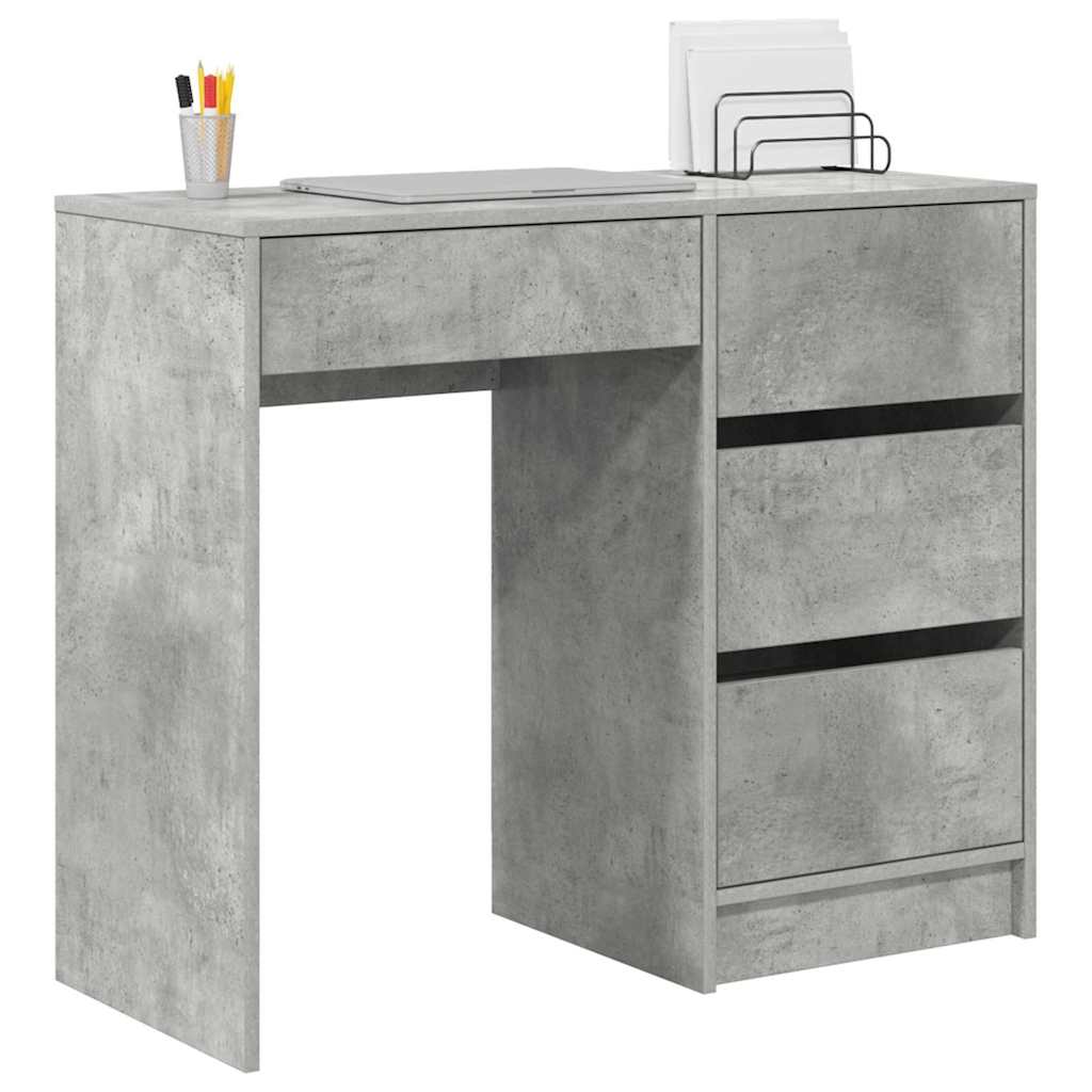 Desk Concrete Grey Engineered Wood 90 x 37.5 x 75 cm