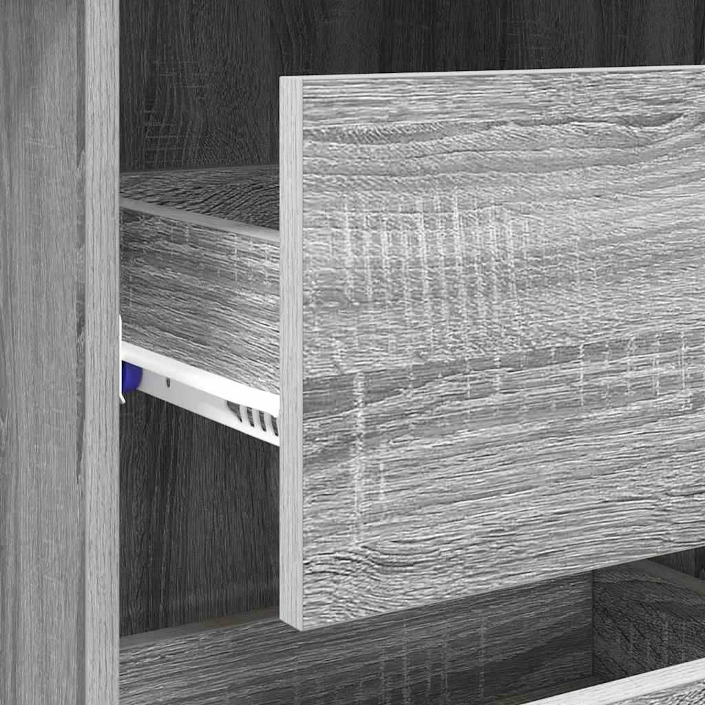Desk Grey Sonoma Engineered Wood 90 x 37.5 x 75 cm