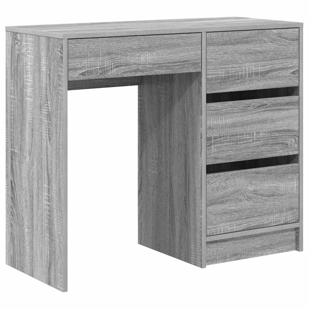 Desk Grey Sonoma Engineered Wood 90 x 37.5 x 75 cm