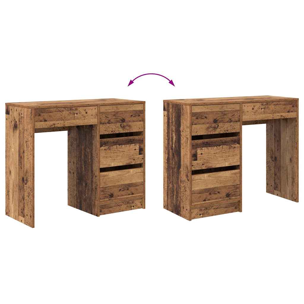Desk with Drawer Old Wood 90 x 37.5 x 75 cm Engineered Wood