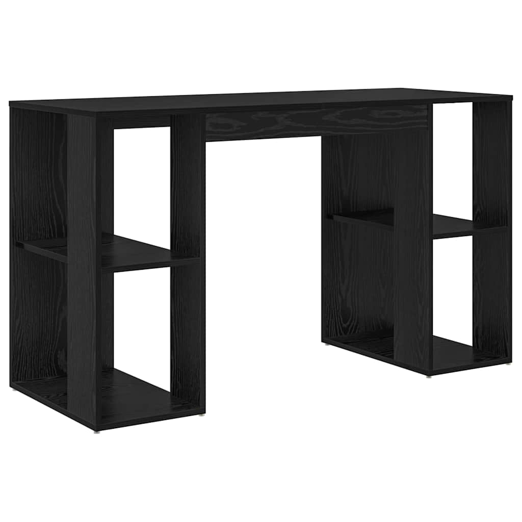 Desk Black Oak Engineered Wood 130 x 50.5 x 75 cm