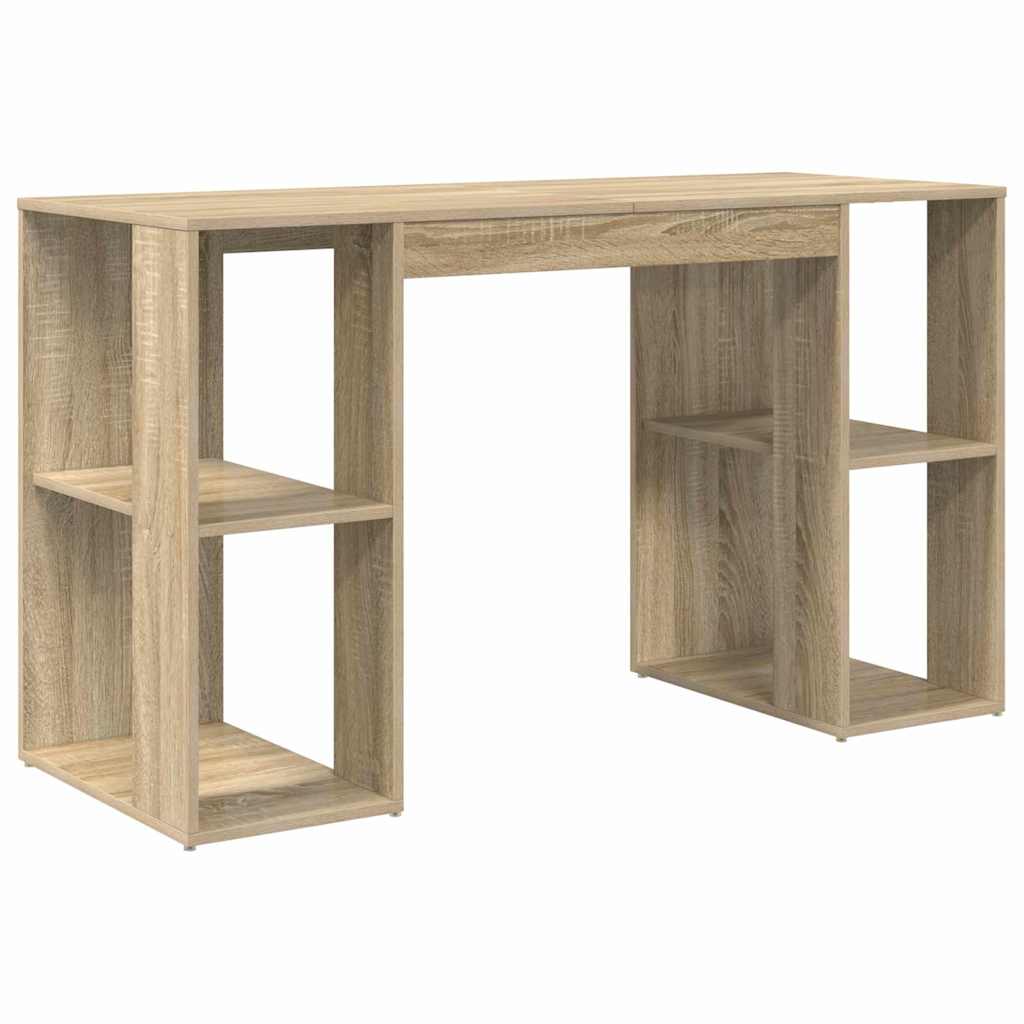 Desk Sonoma Oak Engineered Wood 130 x 50.5 x 75 cm