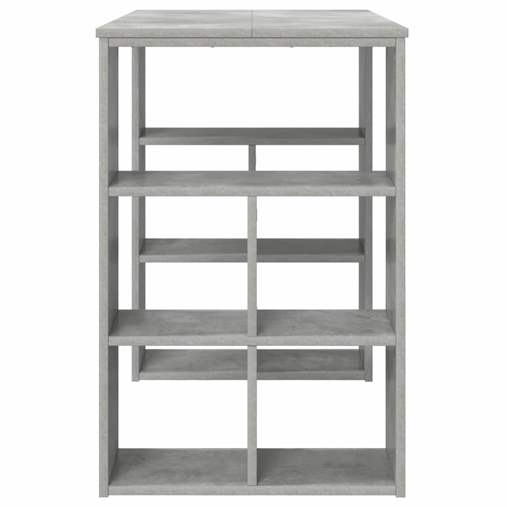 Desk with Shelf Concrete Grey 90 x 50 x 75 cm Engineered Wood