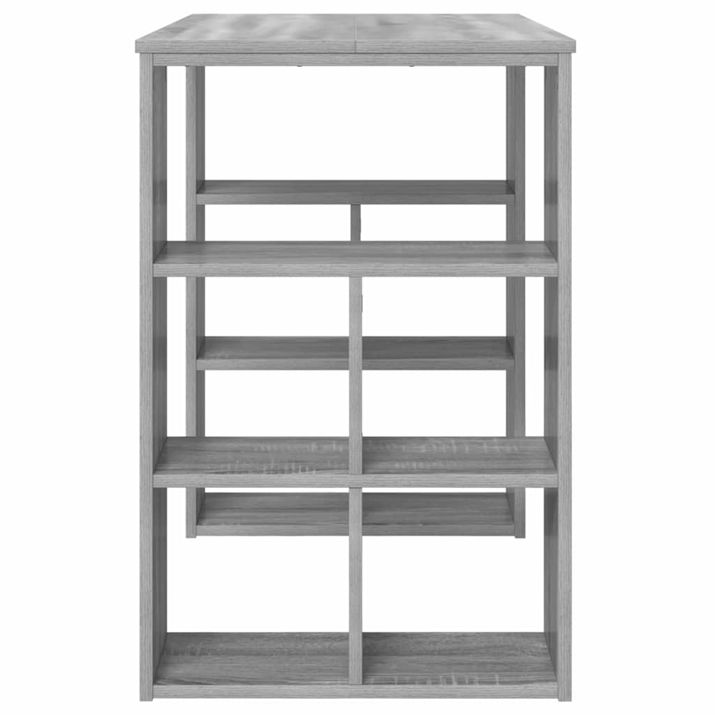 Desk with Shelf Grey Sonoma 90 x 50 x 75 cm Engineered Wood