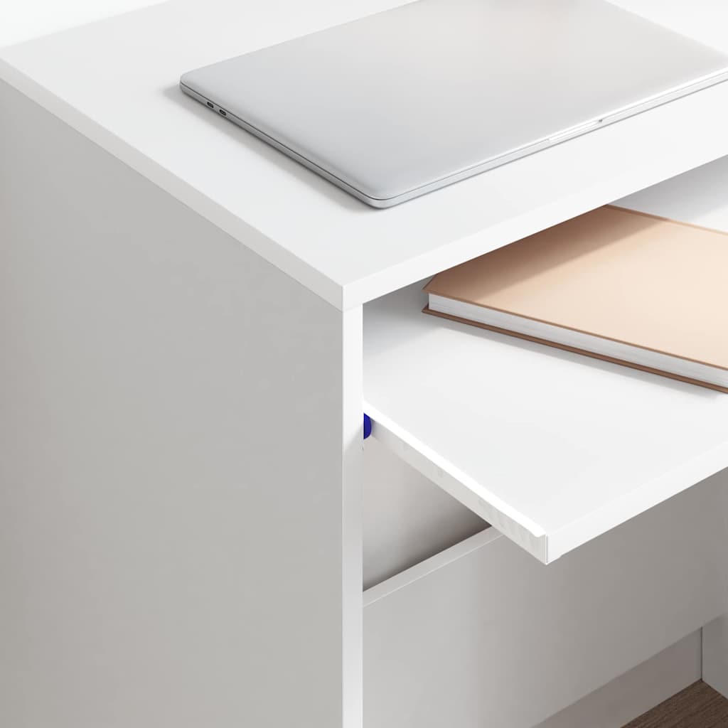 Desk White Engineered Wood 77.5 x 43 x 79 cm