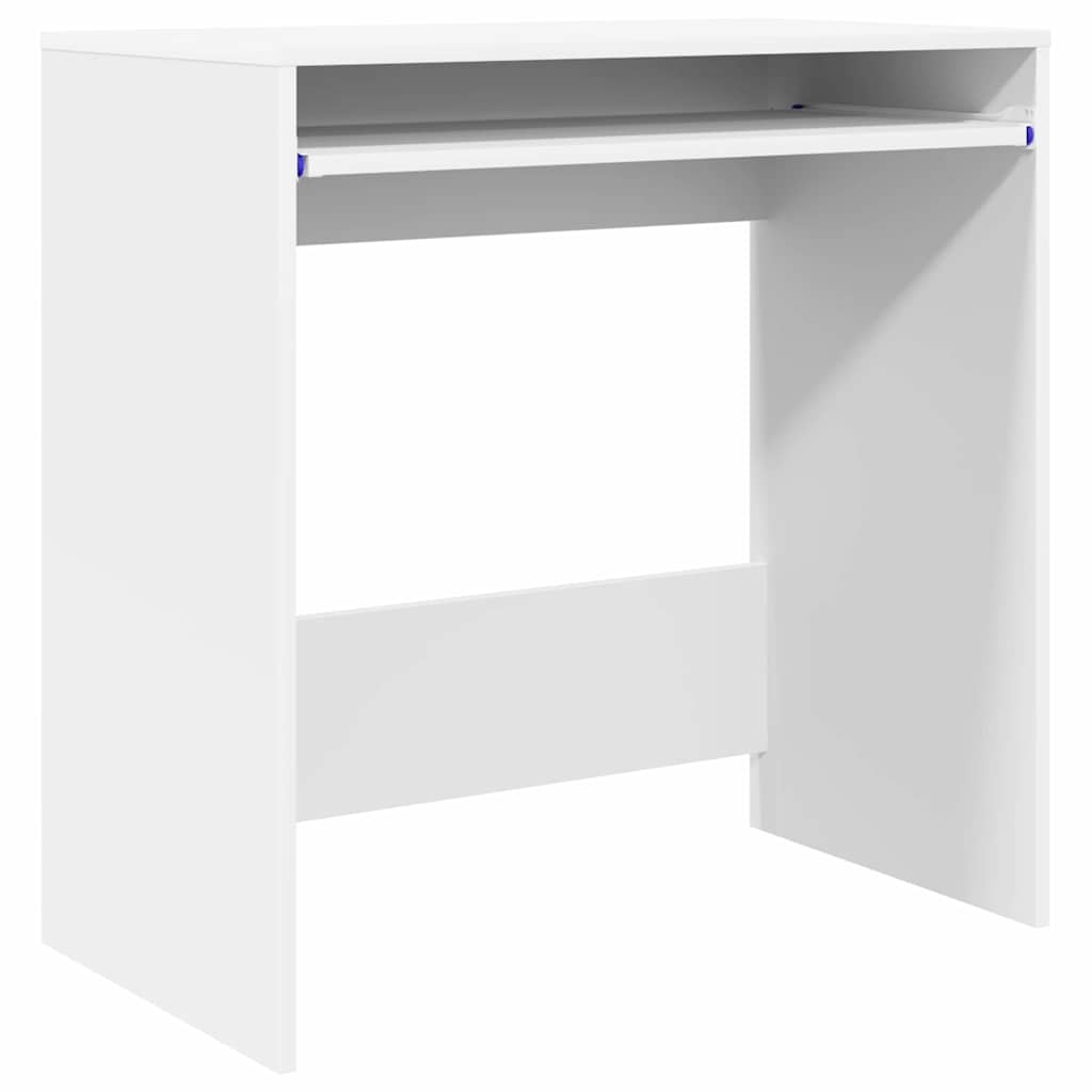 Desk White Engineered Wood 77.5 x 43 x 79 cm