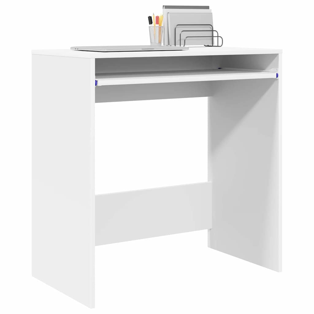 Desk White Engineered Wood 77.5 x 43 x 79 cm