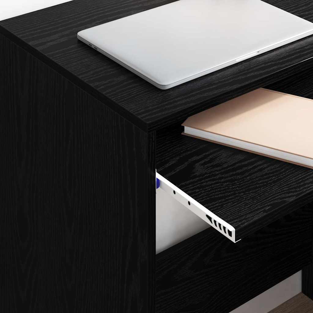 Desk Black Oak Engineered Wood 77.5 x 43 x 79 cm