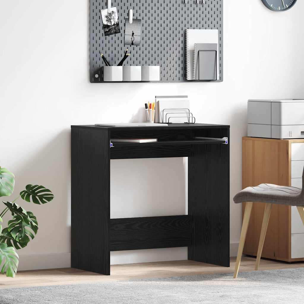 Desk Black Oak Engineered Wood 77.5 x 43 x 79 cm