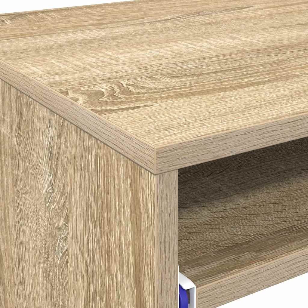 vidaXL Desk with Shelf Sonoma oak 77.5 x 43 x 79 cm Engineered Wood