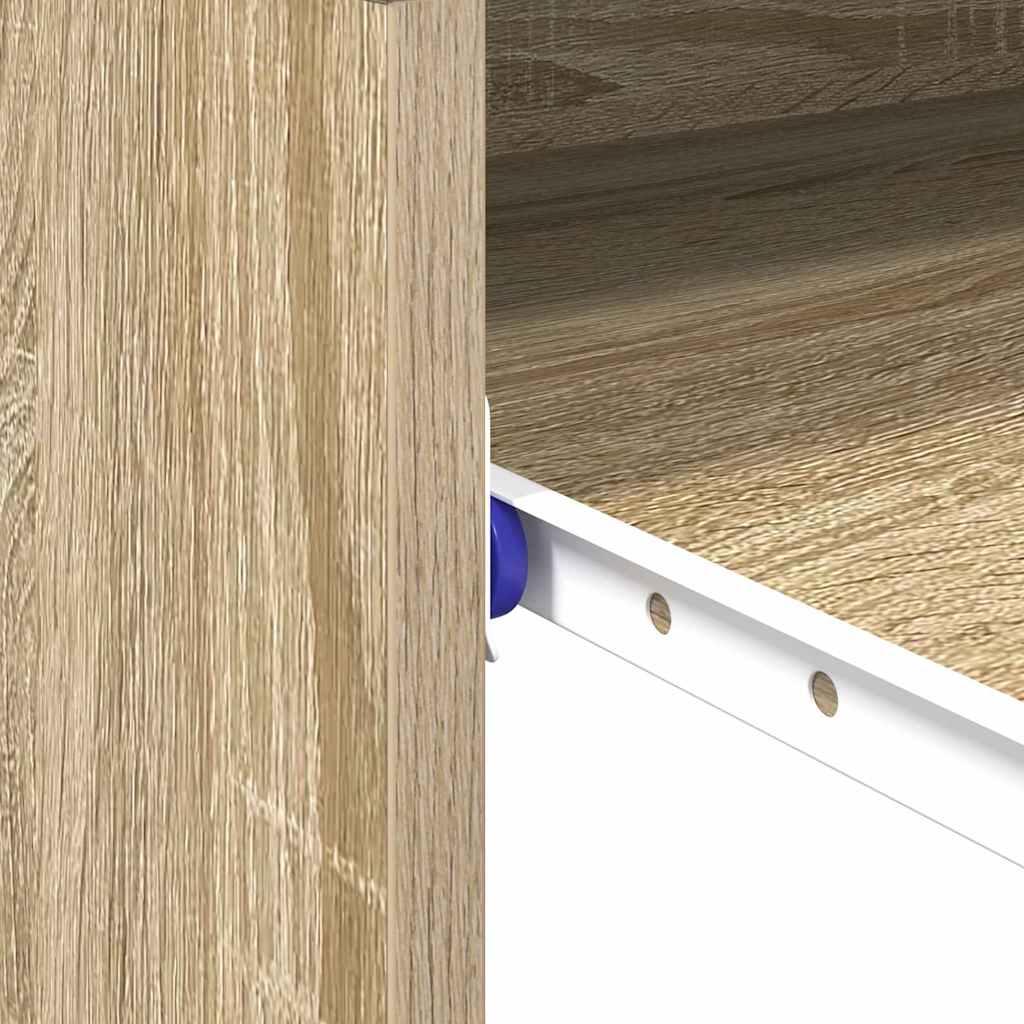 vidaXL Desk with Shelf Sonoma oak 77.5 x 43 x 79 cm Engineered Wood