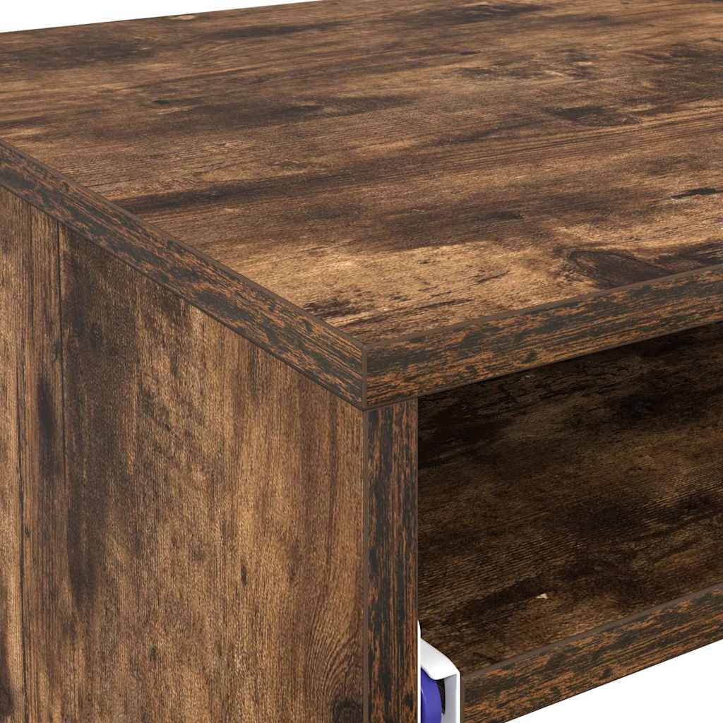Desk Smoked Oak Engineered Wood 77.5 x 43 x 79 cm
