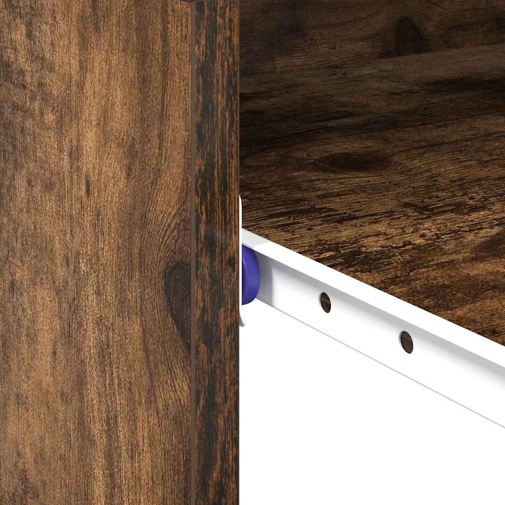 Desk Smoked Oak Engineered Wood 77.5 x 43 x 79 cm