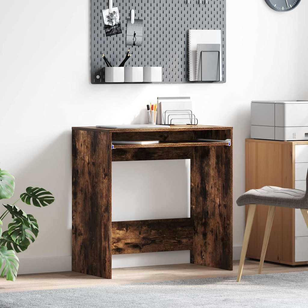 Desk Smoked Oak Engineered Wood 77.5 x 43 x 79 cm