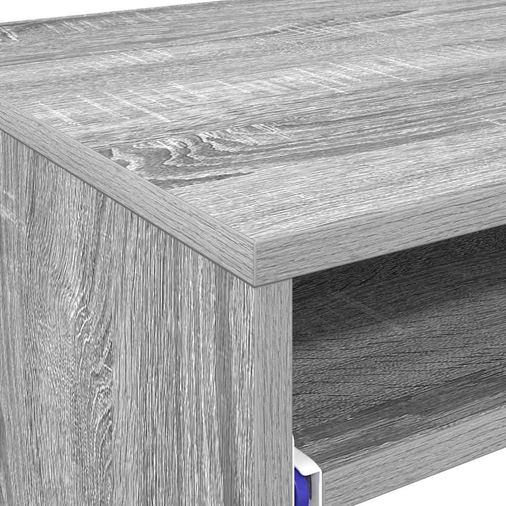 Desk Grey Sonoma Engineered Wood 77.5 x 43 x 79 cm
