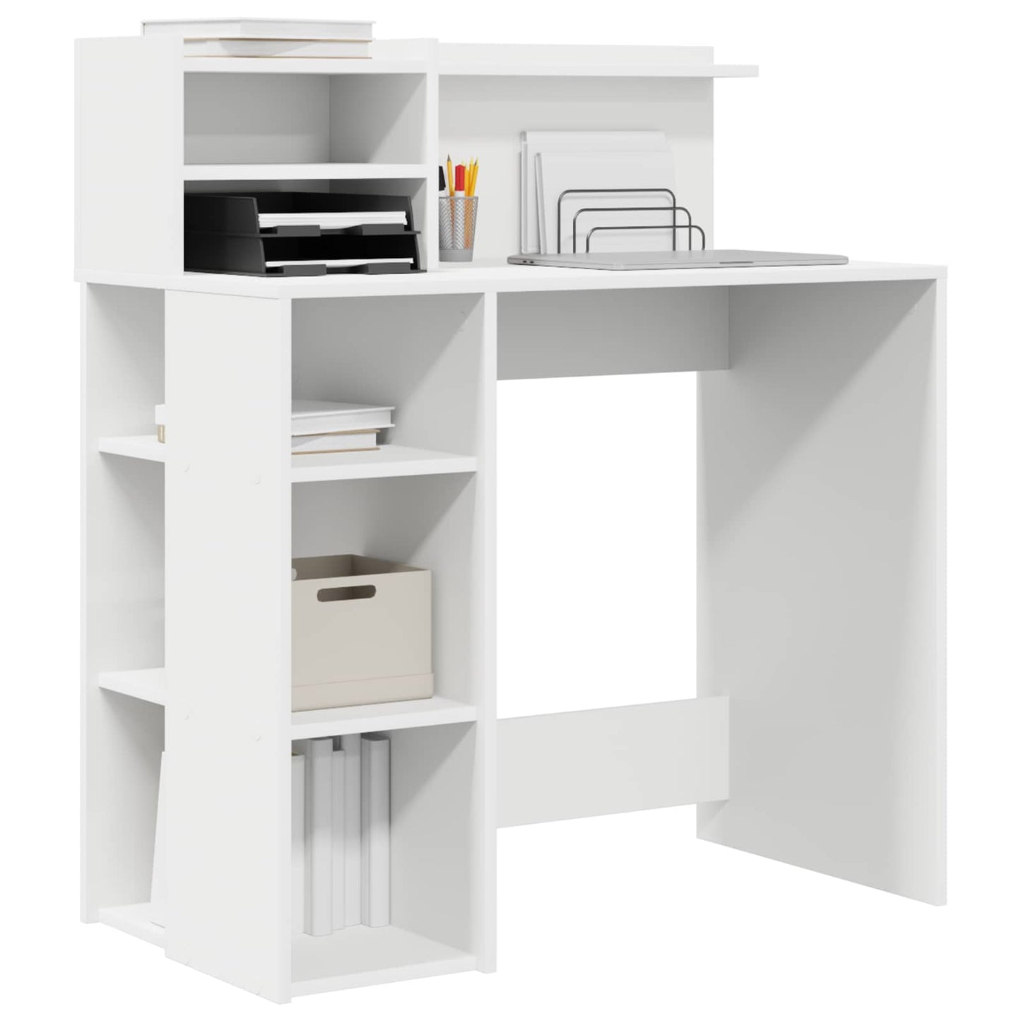 Desk White Engineered Wood 90 x 48 x 101.5 cm