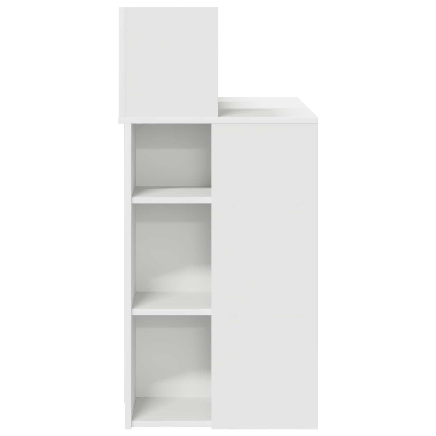 Desk with Shelf White 90 x 48 x 101.5 cm Engineered Wood