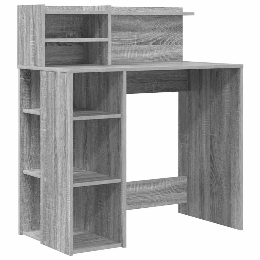 Desk Grey Sonoma Engineered Wood 90 x 48 x 101.5 cm