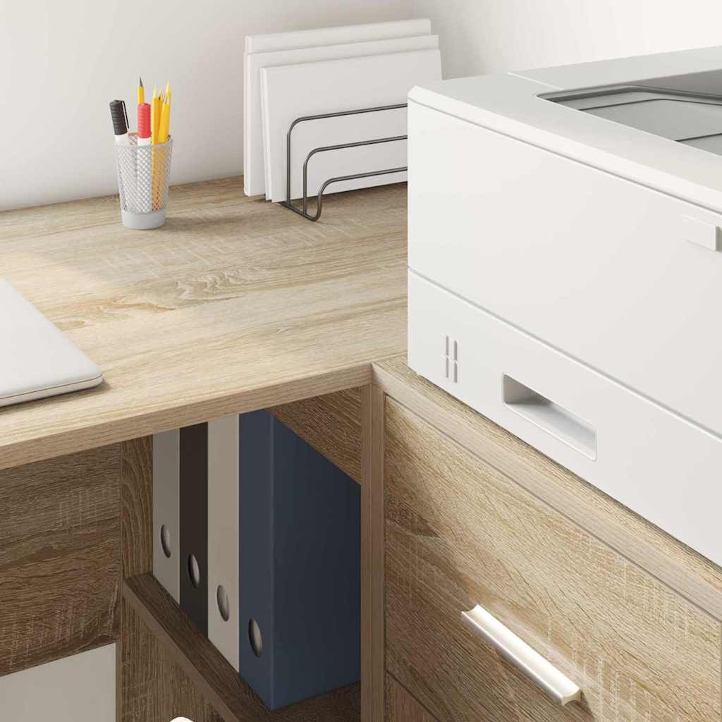 Desk with Shelf Sonoma Oak 102 x 50 x 75 cm Engineered Wood