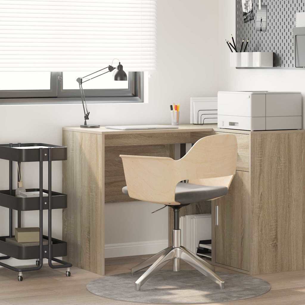 Desk with Shelf Sonoma Oak 102 x 50 x 75 cm Engineered Wood